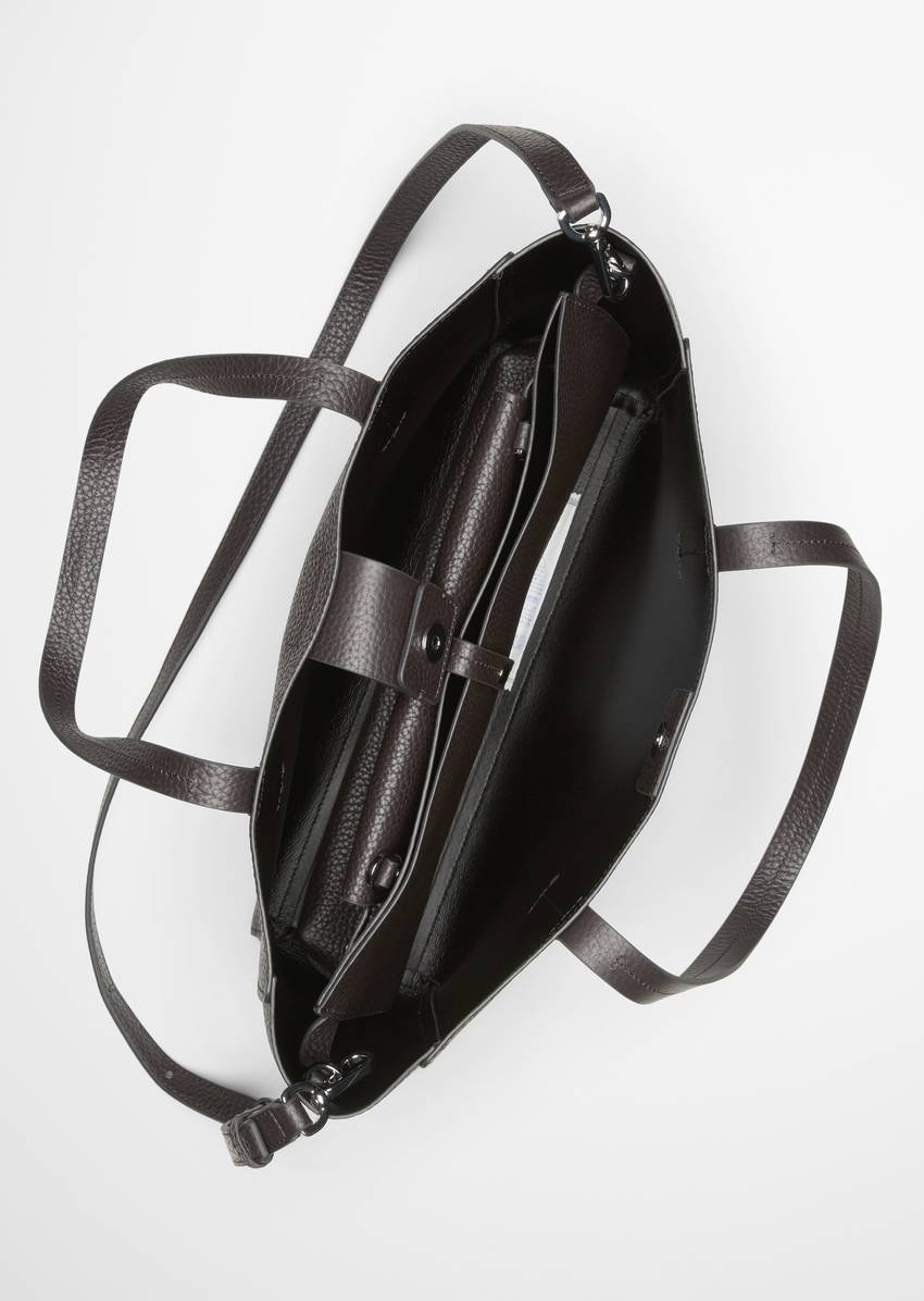 3-in-1 shopper medium made from grained cowhide