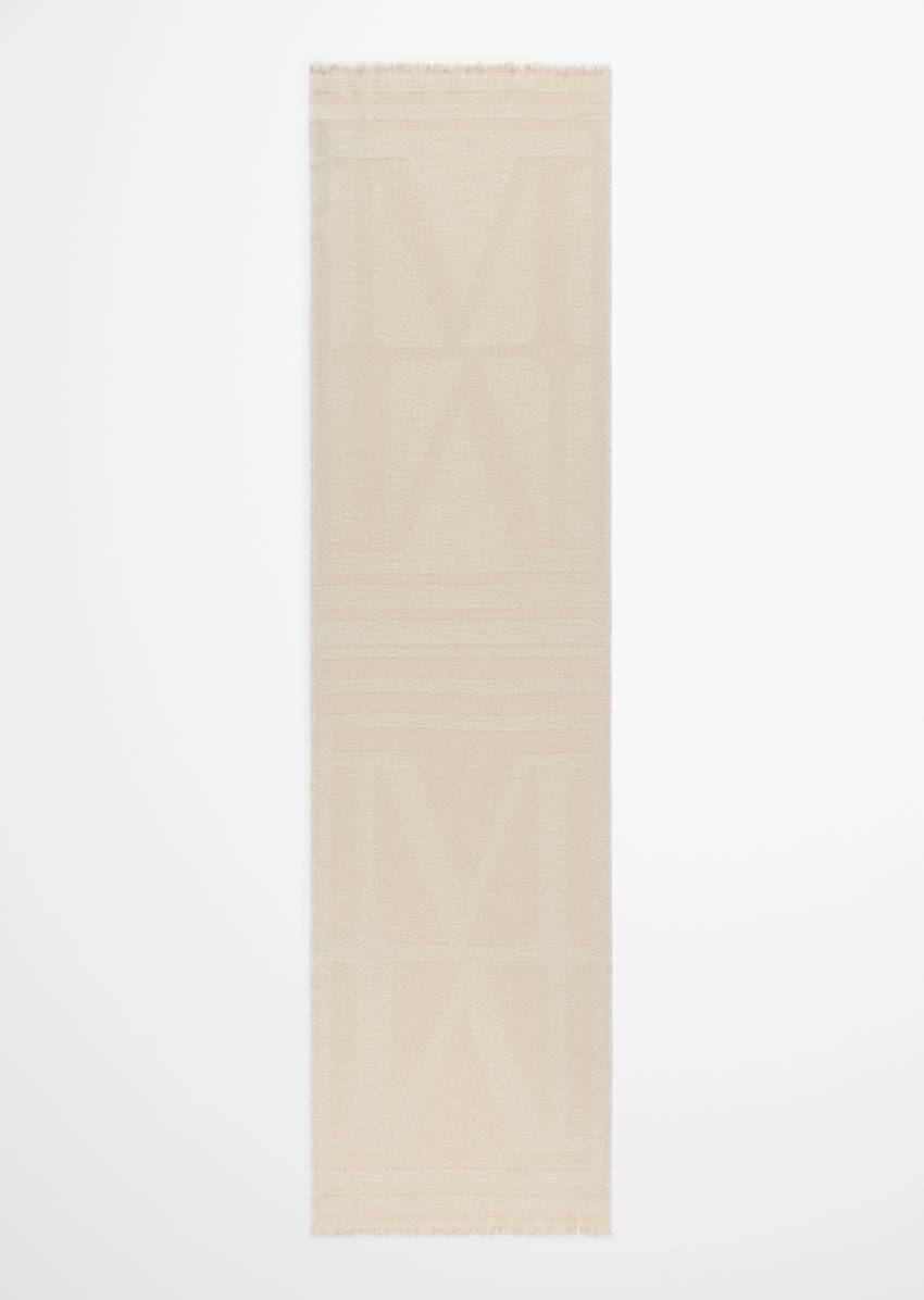 Logo scarf made from a wool/alpaca wool mix