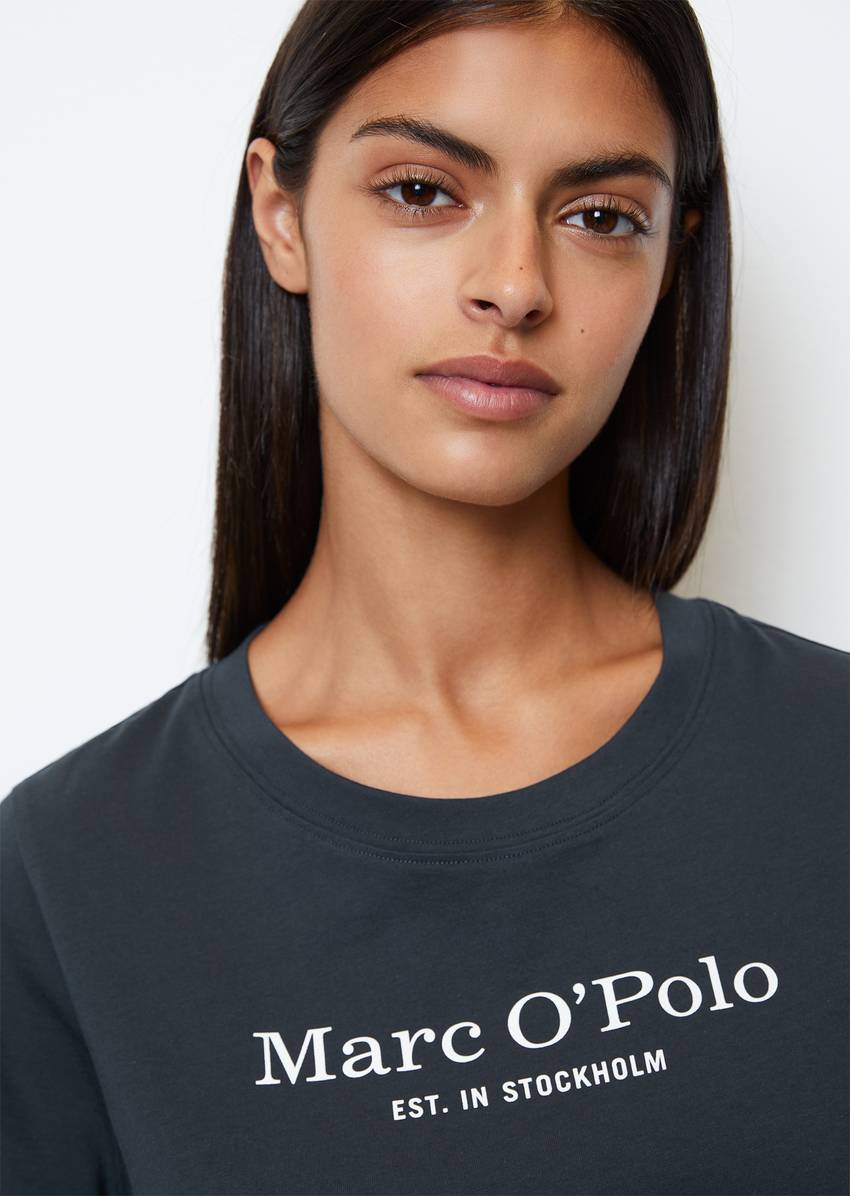 Short-sleeved lounge shirt made from organic cotton jersey