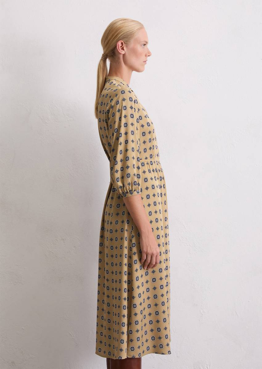 Dress shaped made from flowing viscose twill