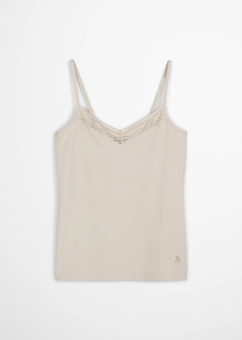 Lounge top with lace details