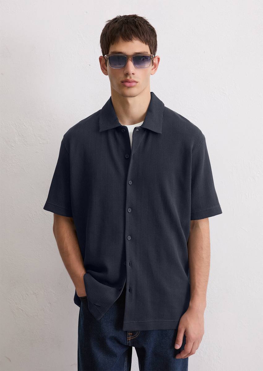 DfC short sleeve jersey shirt regular with elastic ribbed structure