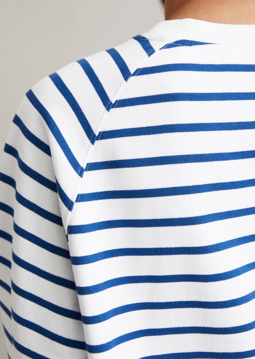 Regular striped sweatshirt made from pure organic cotton