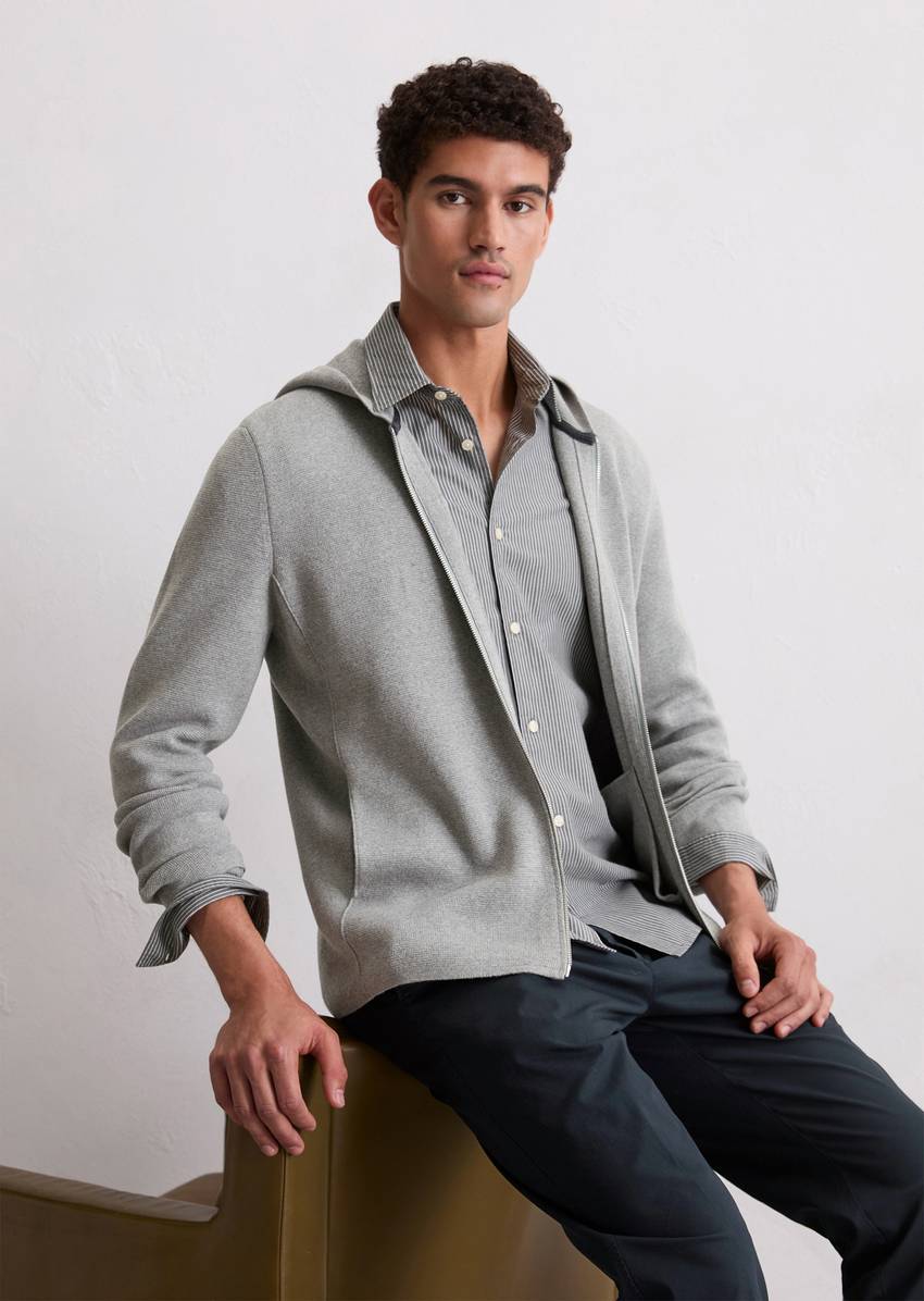 DfC hooded cardigan regular made from pure organic cotton