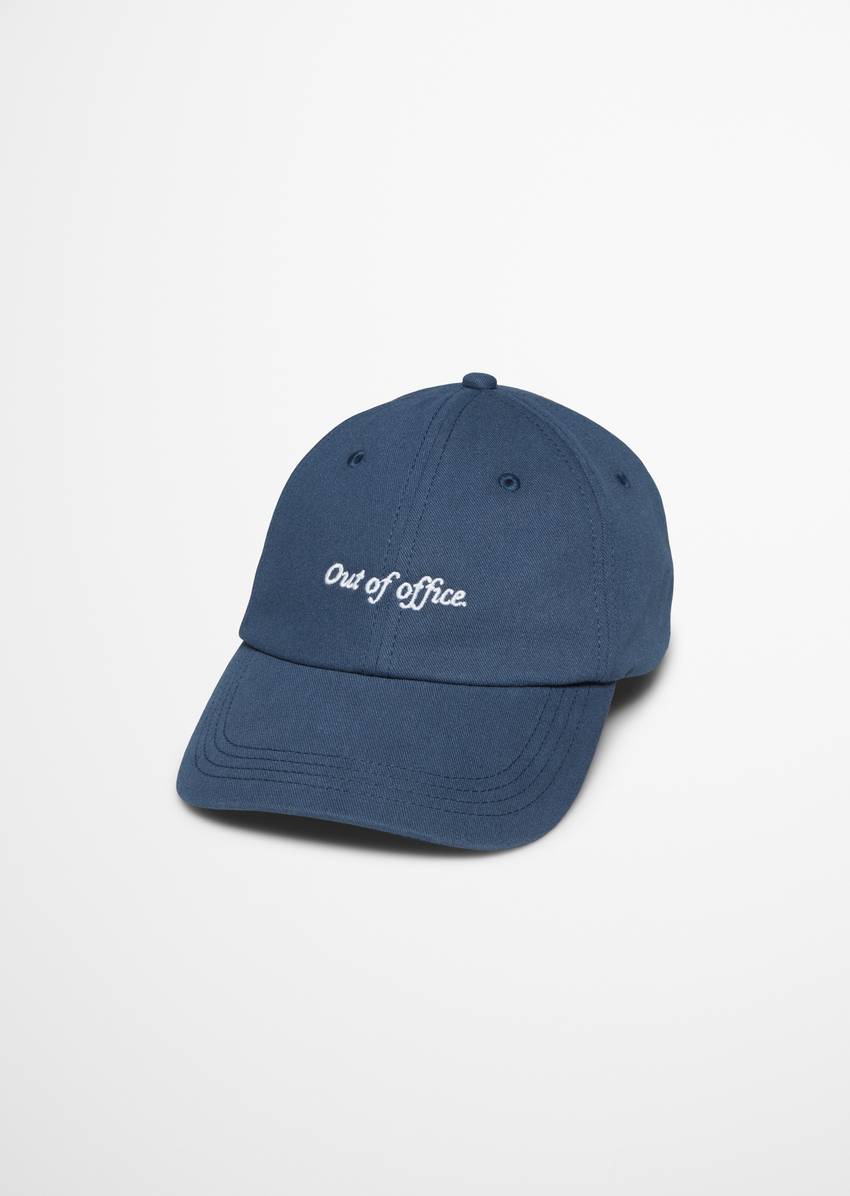 Cap made from organic cotton twill