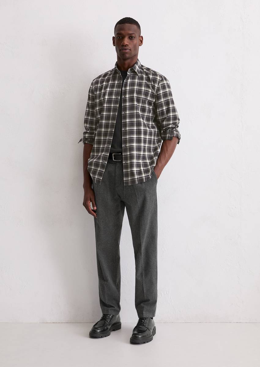 Regular shirt made from soft organic cotton flannel