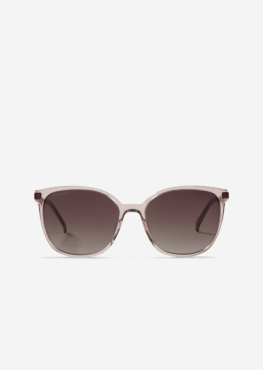 Women's sunglasses with narrow organic acetate frame