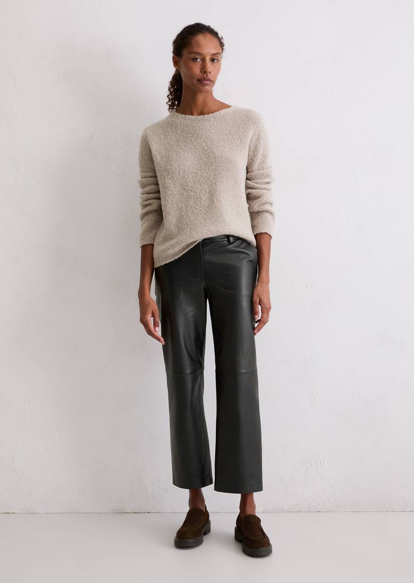 Bouclé sweater regular made from a virgin wool/alpaca wool mix