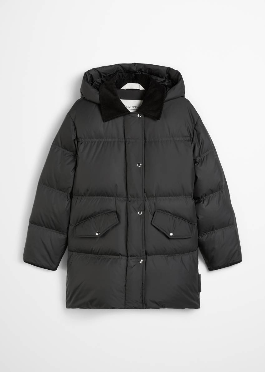 Puffer down parka regular made from recycled polyester