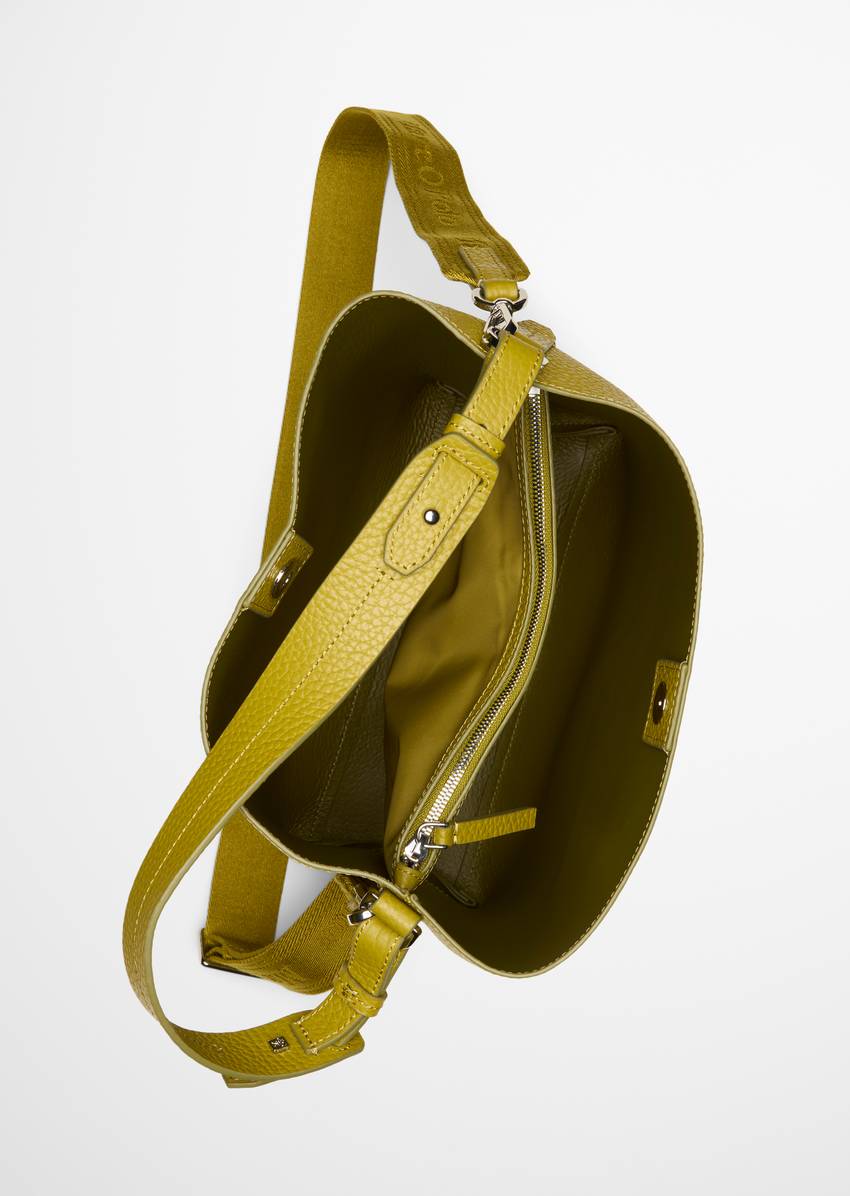 Hobo bag medium made from grained cowhide