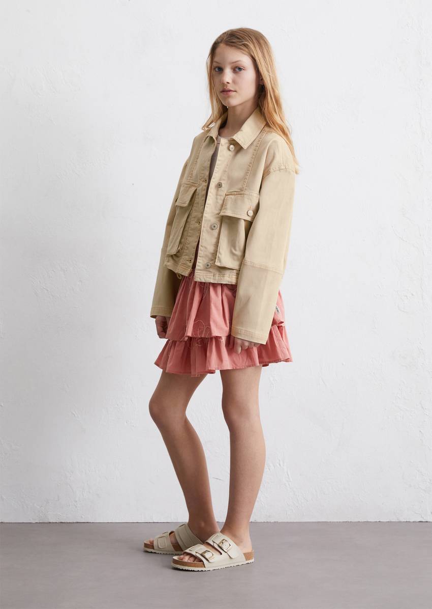 TEENS-GIRLS jacket made from an organic cotton blend