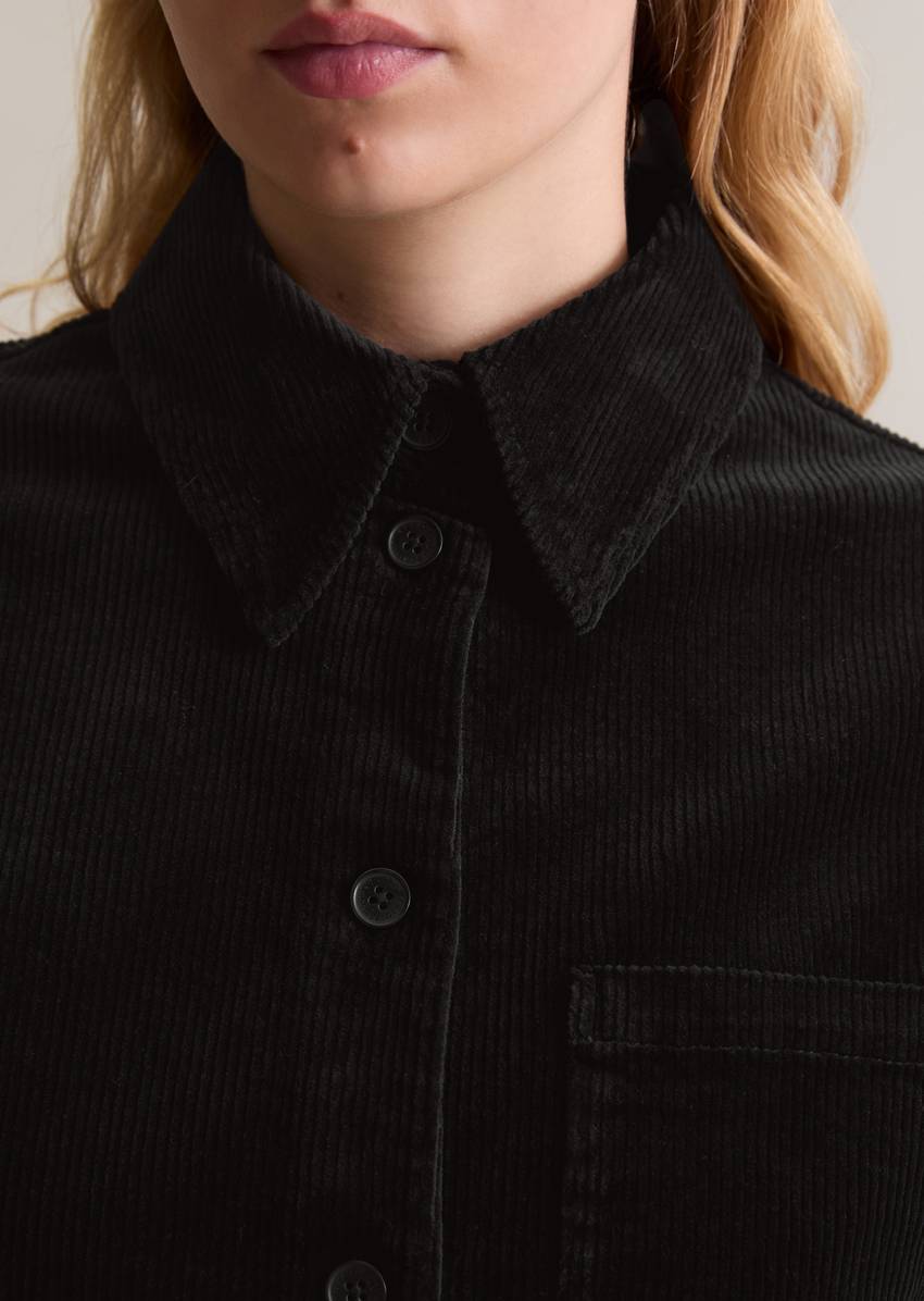 Relaxed blouse made from medium-weight corduroy stretch