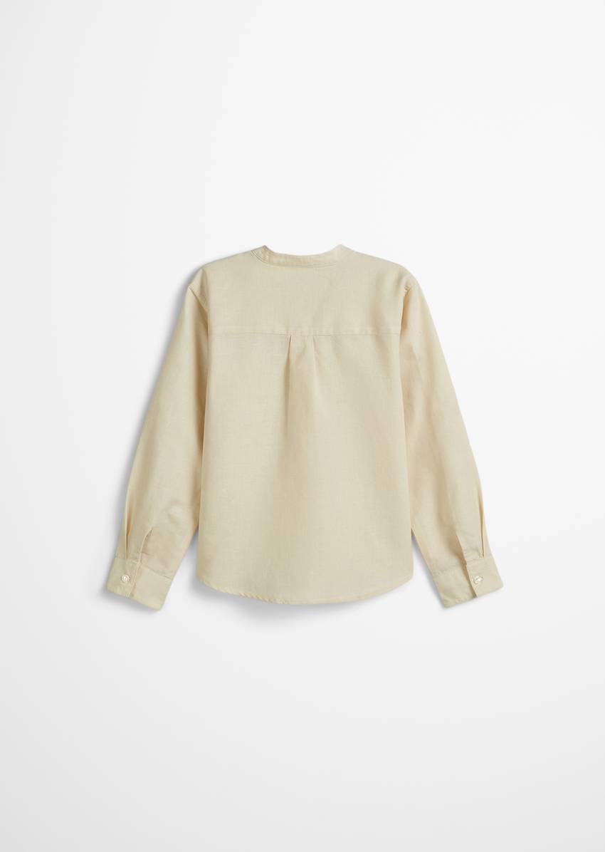 KIDS-BOYS shirt made from a cotton-linen blend
