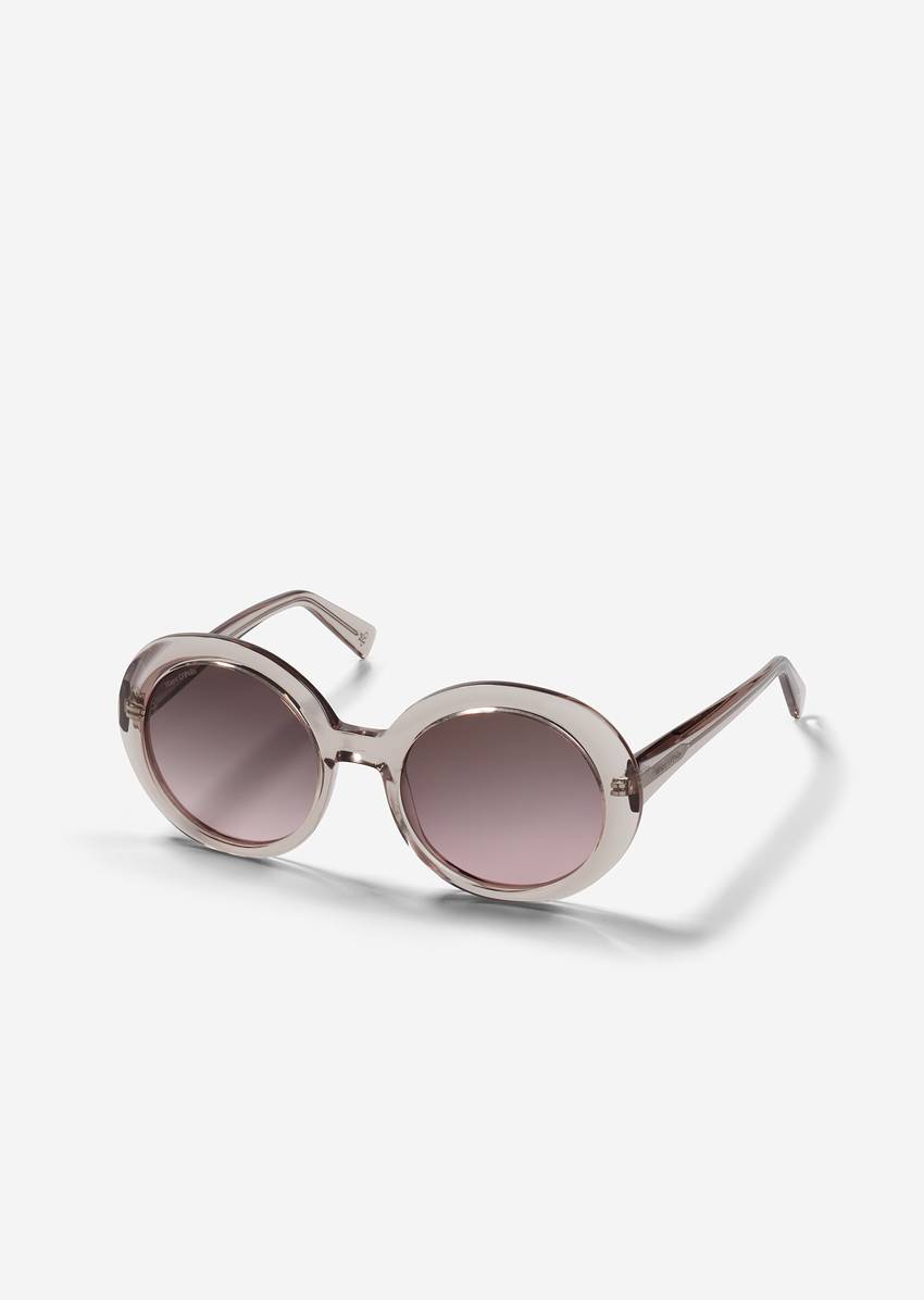 Women's sunglasses made from transparent organic acetate