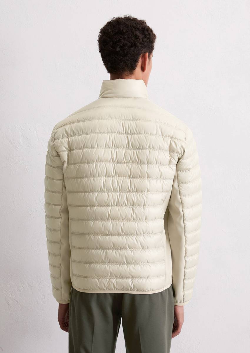 Quilted jacket regular with softshell inserts