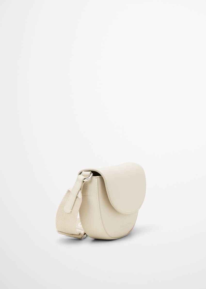 Shoulder bag small made from a leather alternative made from recycled polyester