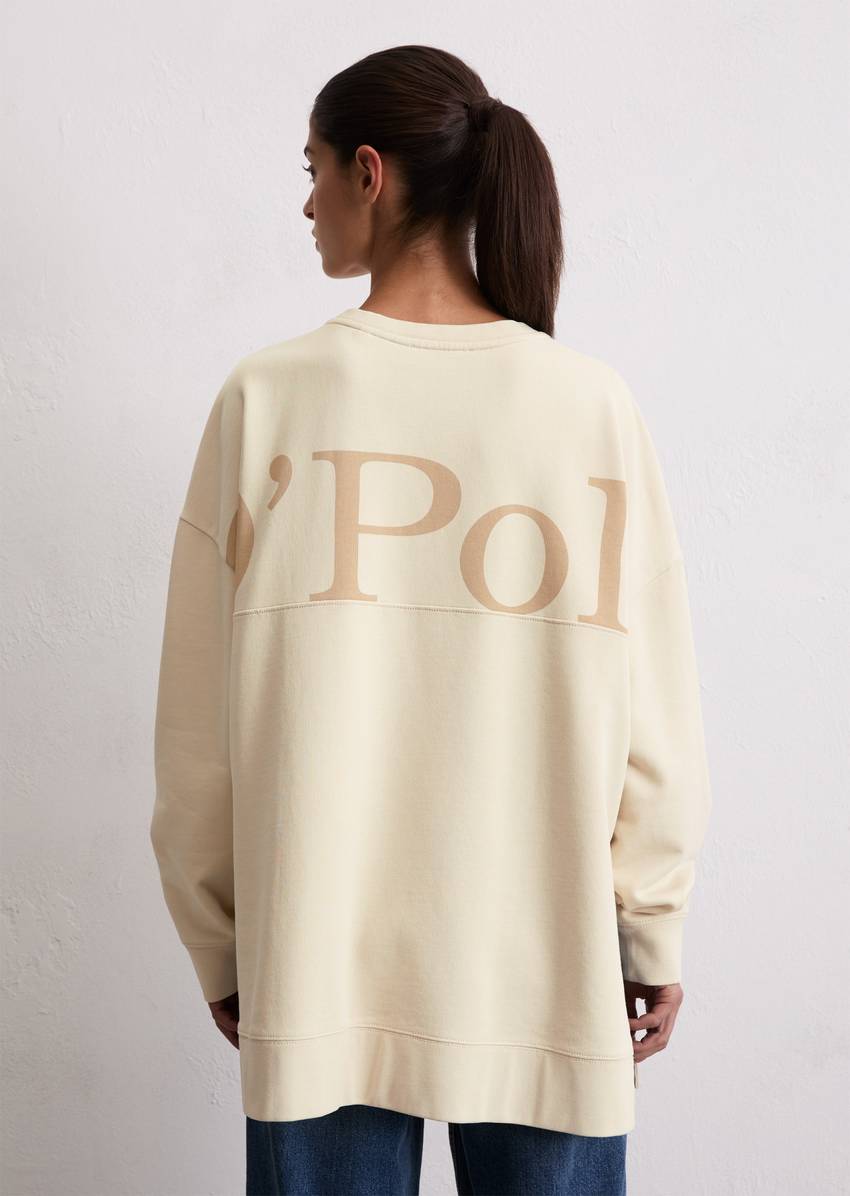 Logo sweatshirt loose made from organic cotton