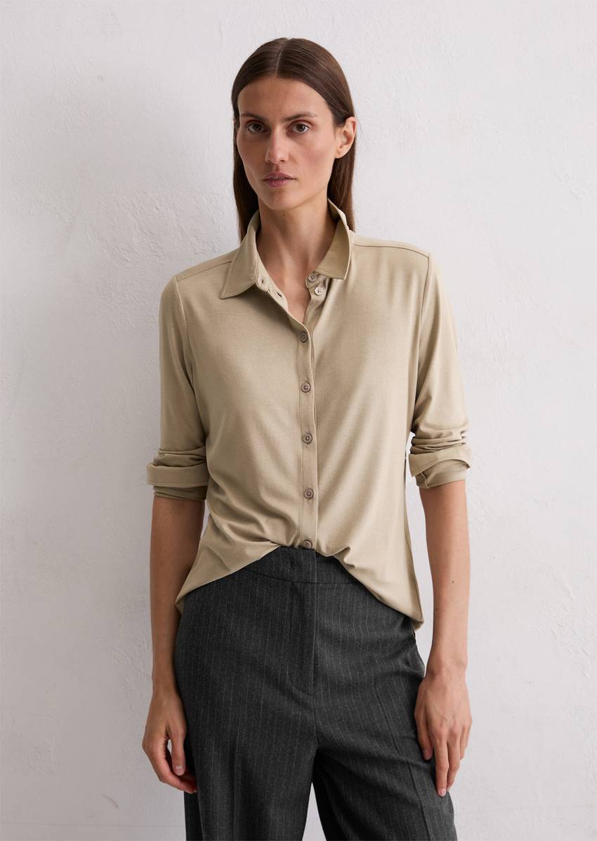 Regular jersey blouse from LENZING™ ECOVERO™