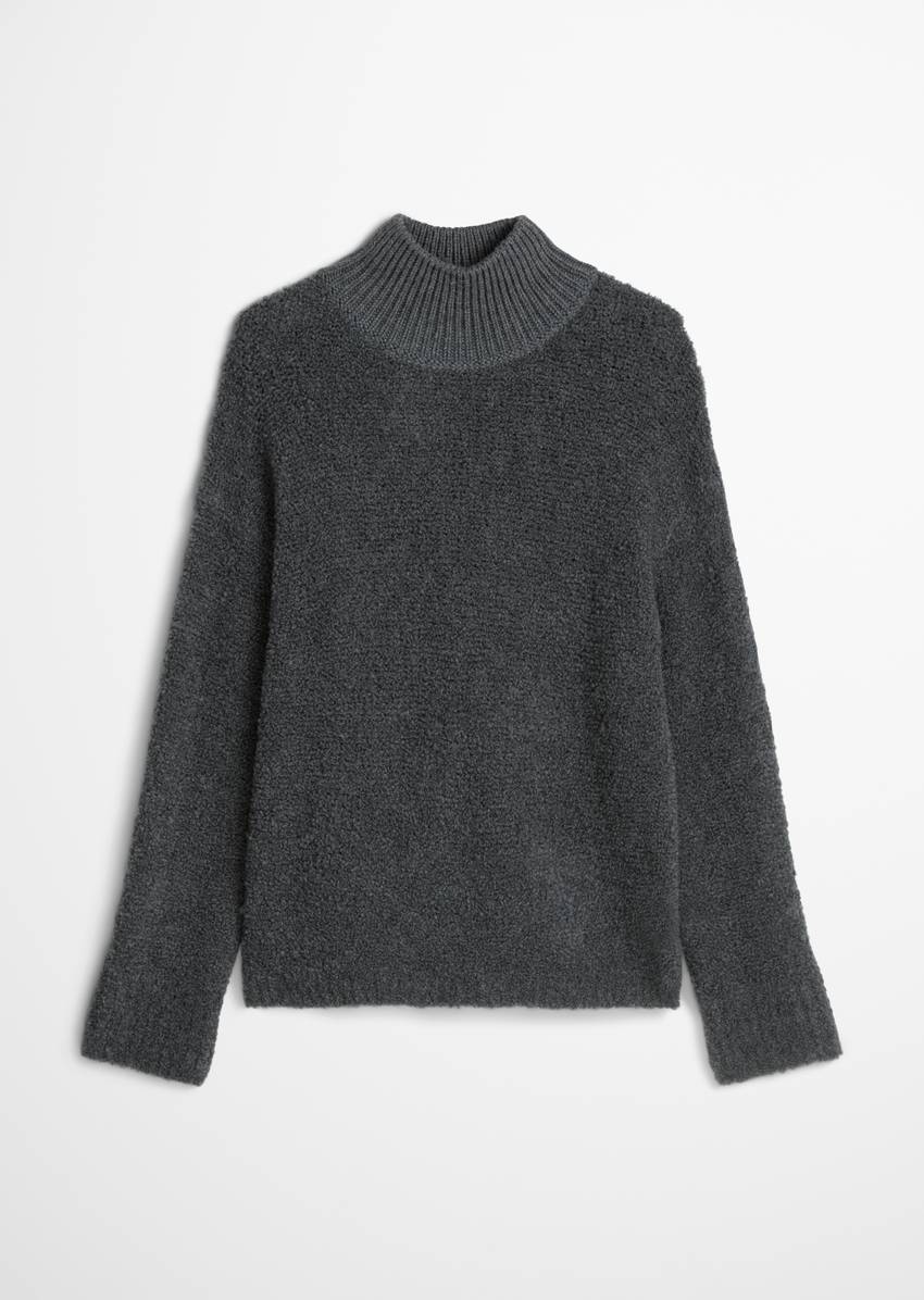 Bouclé sweater regular made from a virgin wool/alpaca wool mix