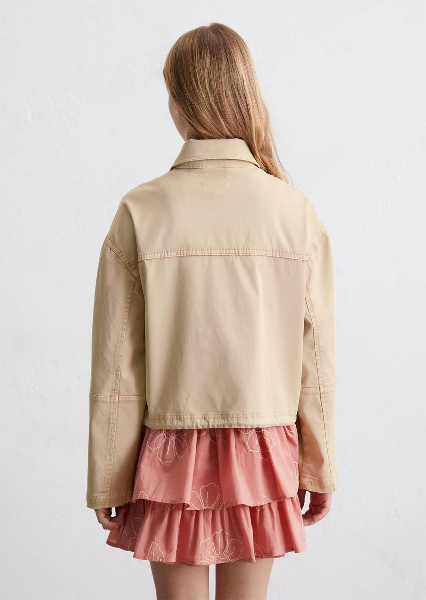 TEENS-GIRLS jacket made from an organic cotton blend