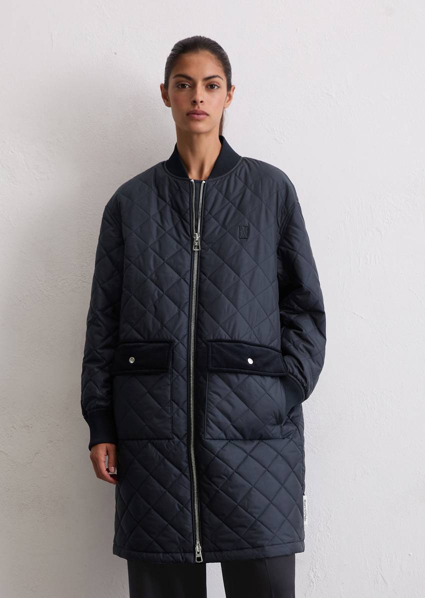 Blouson quilted coat regular made from recycled polyester