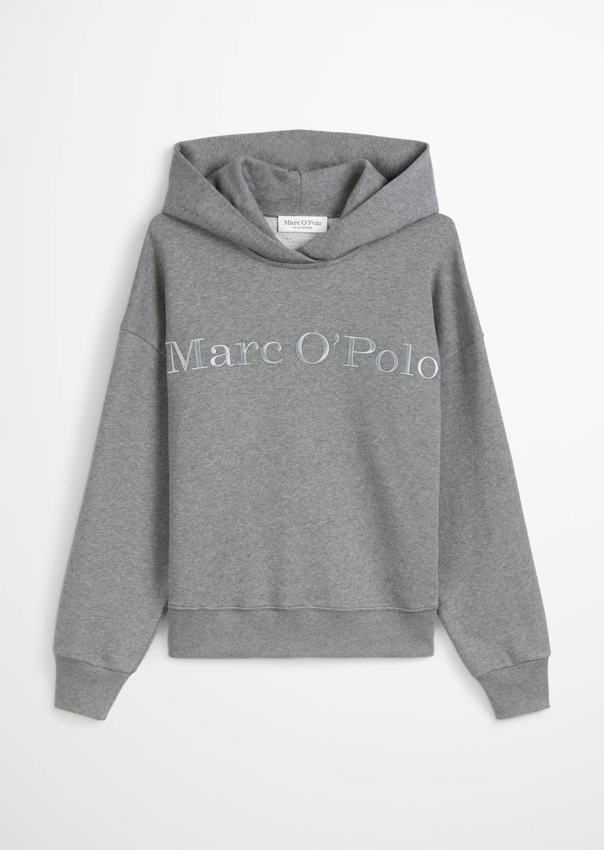 Logo hooded sweatshirt relaxed made from organic cotton