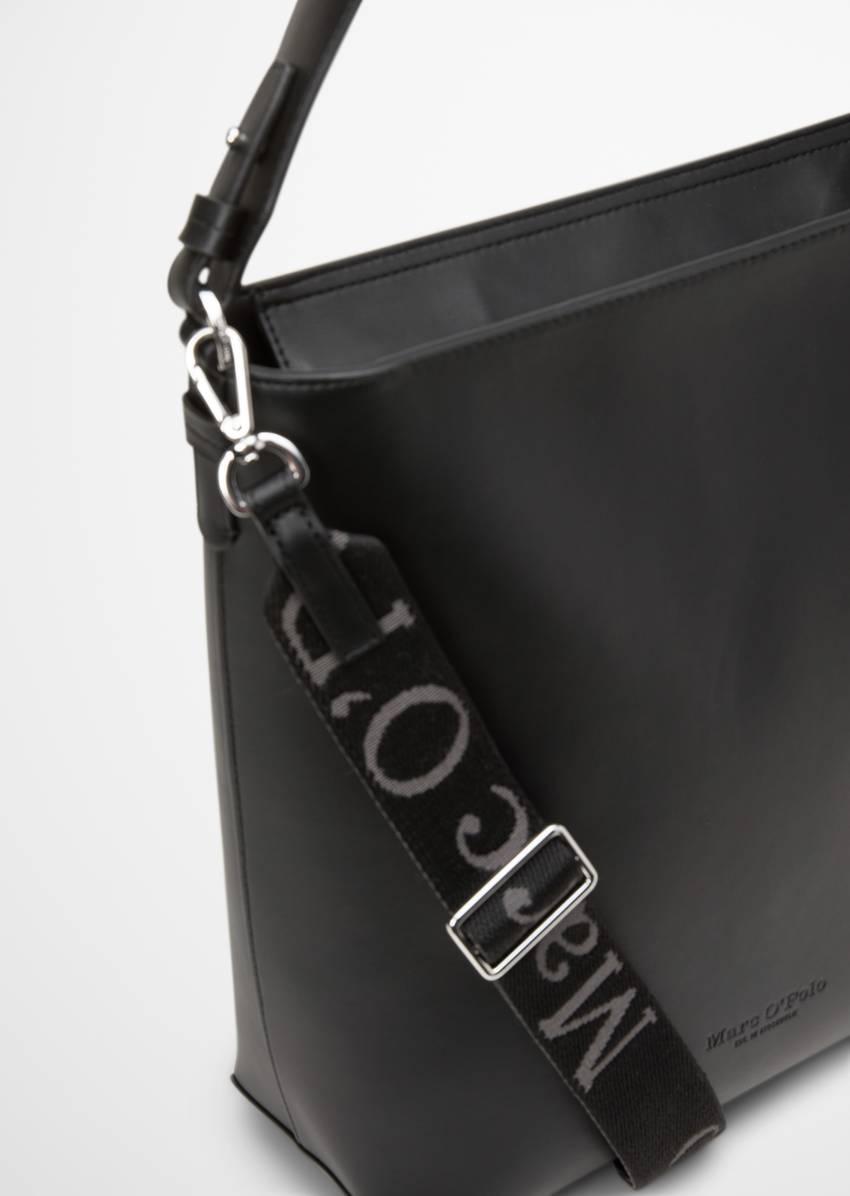 Hobo bag made from a leather alternative made from recycled polyester