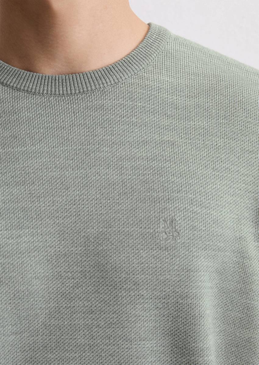 Sweater regular made from organic cotton piqué