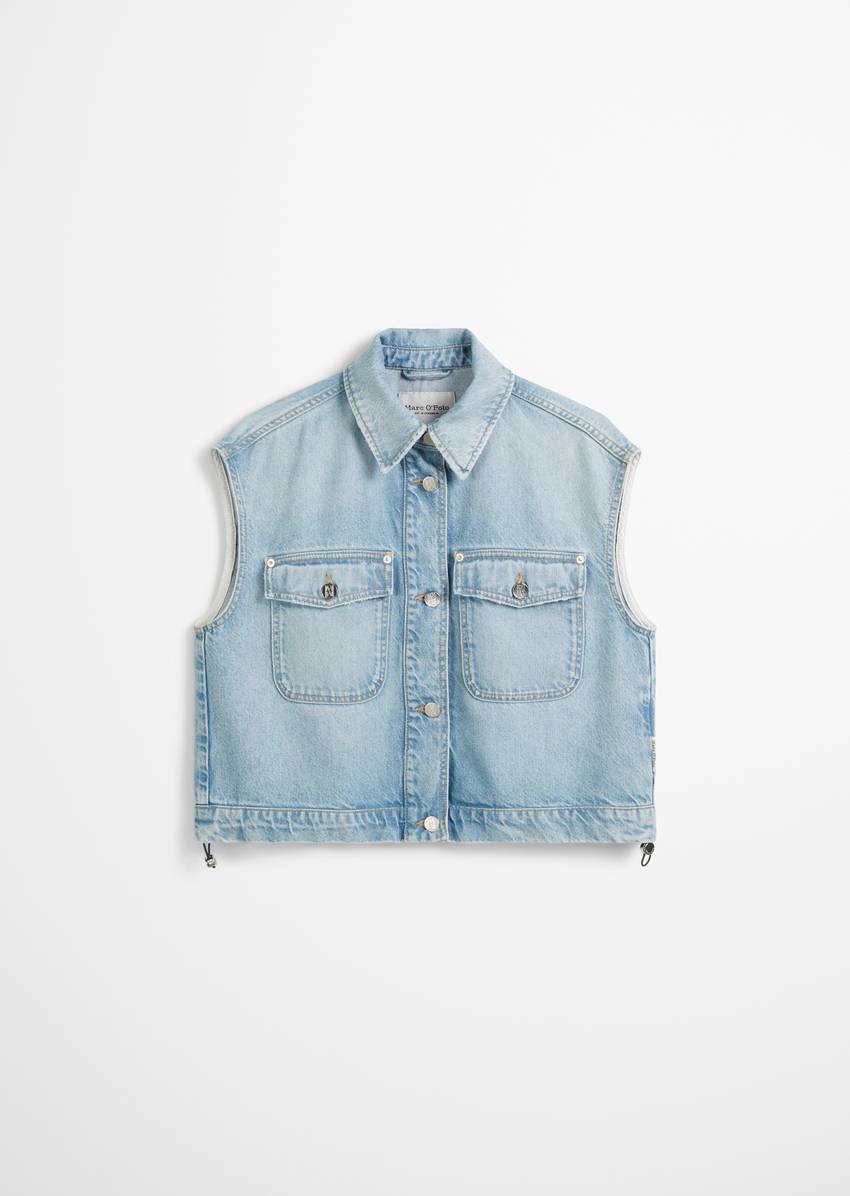 Regular denim vest made from TENCEL™ Lyocell mix