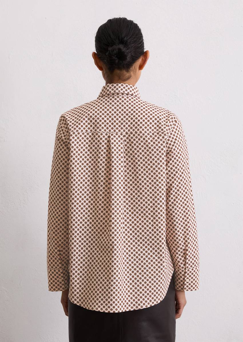 A-shape blouse made from papertouch poplin