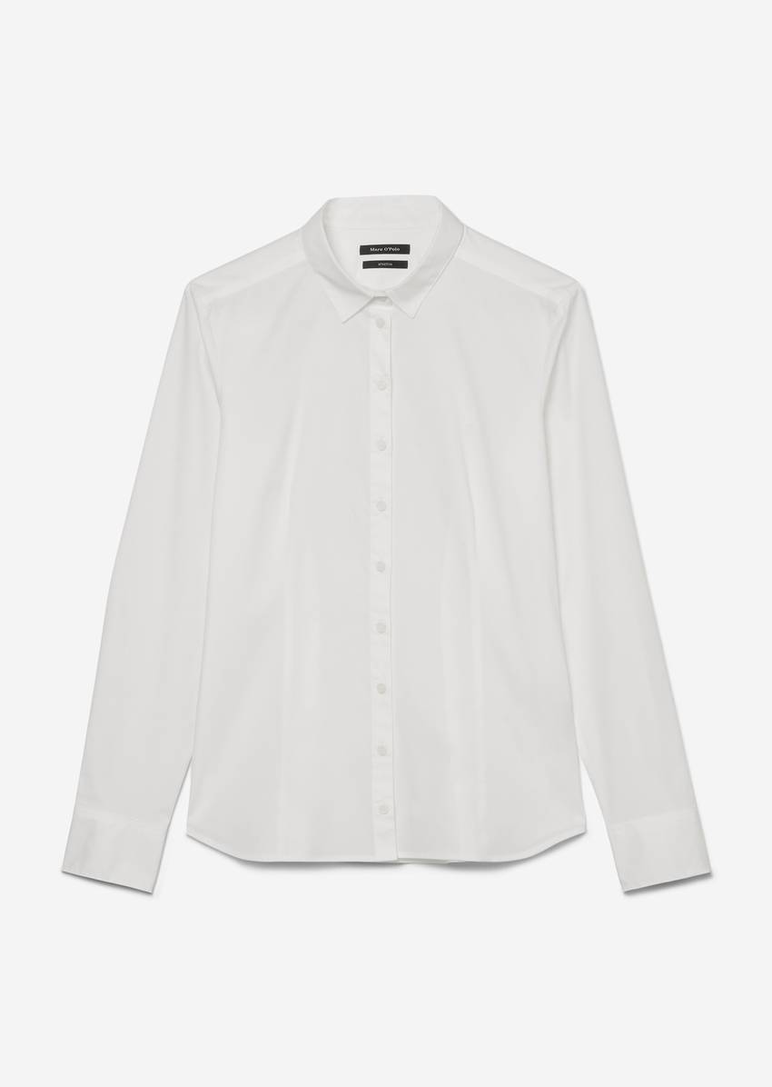 Long sleeve blouse in stretch poplin quality