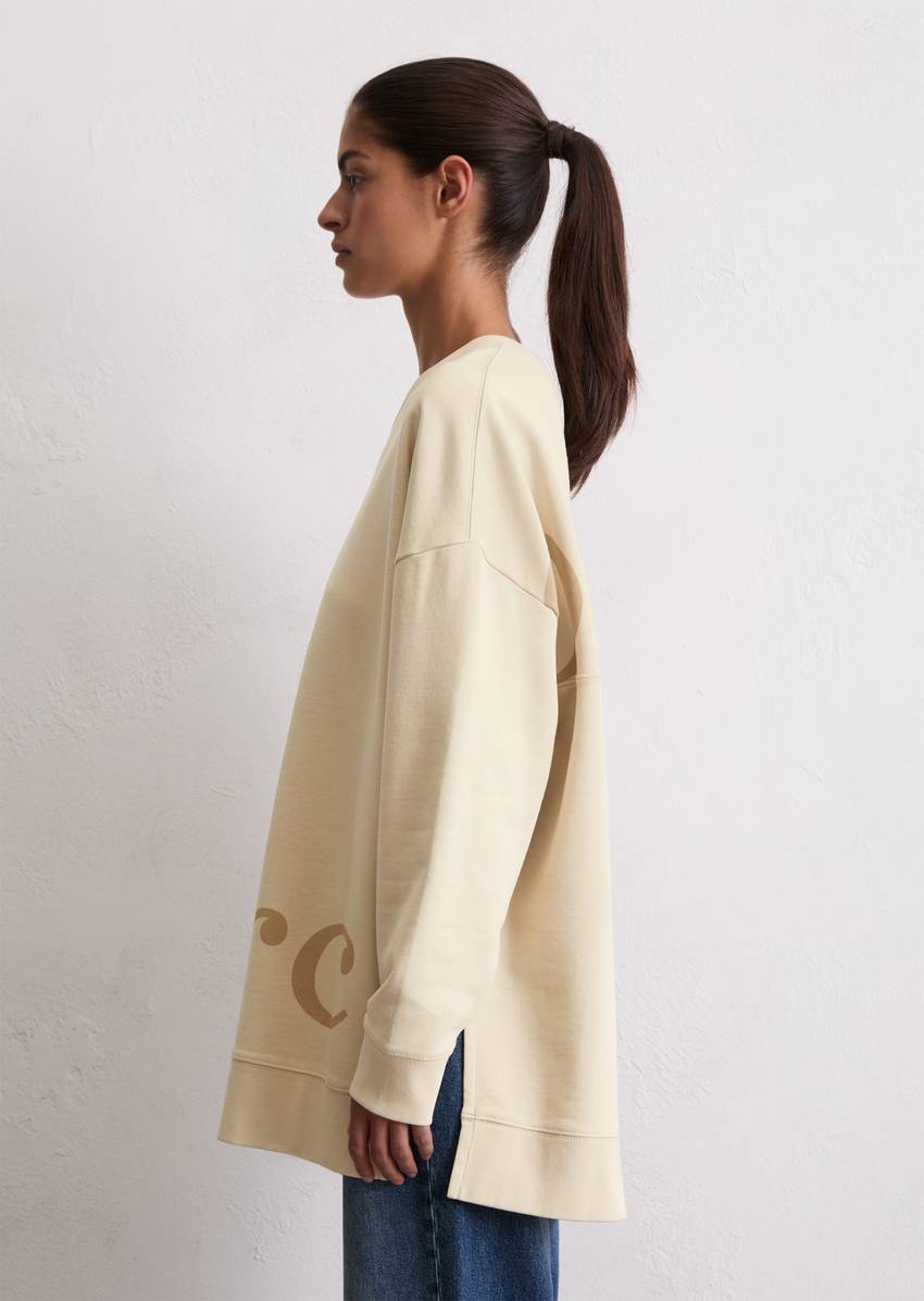 Logo sweatshirt loose made from organic cotton