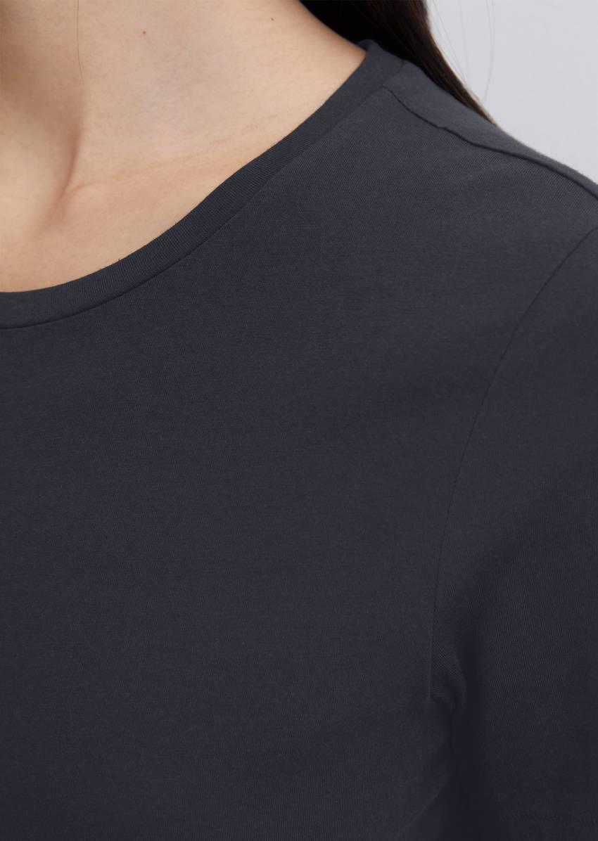 Round neck T-shirt, regular fit made from organic cotton singe jersey