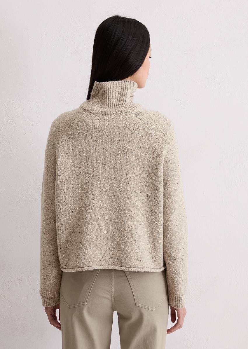 Tweed sweater regular made from a virgin wool mix