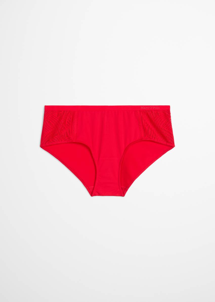 Hipster with lace insert at the side