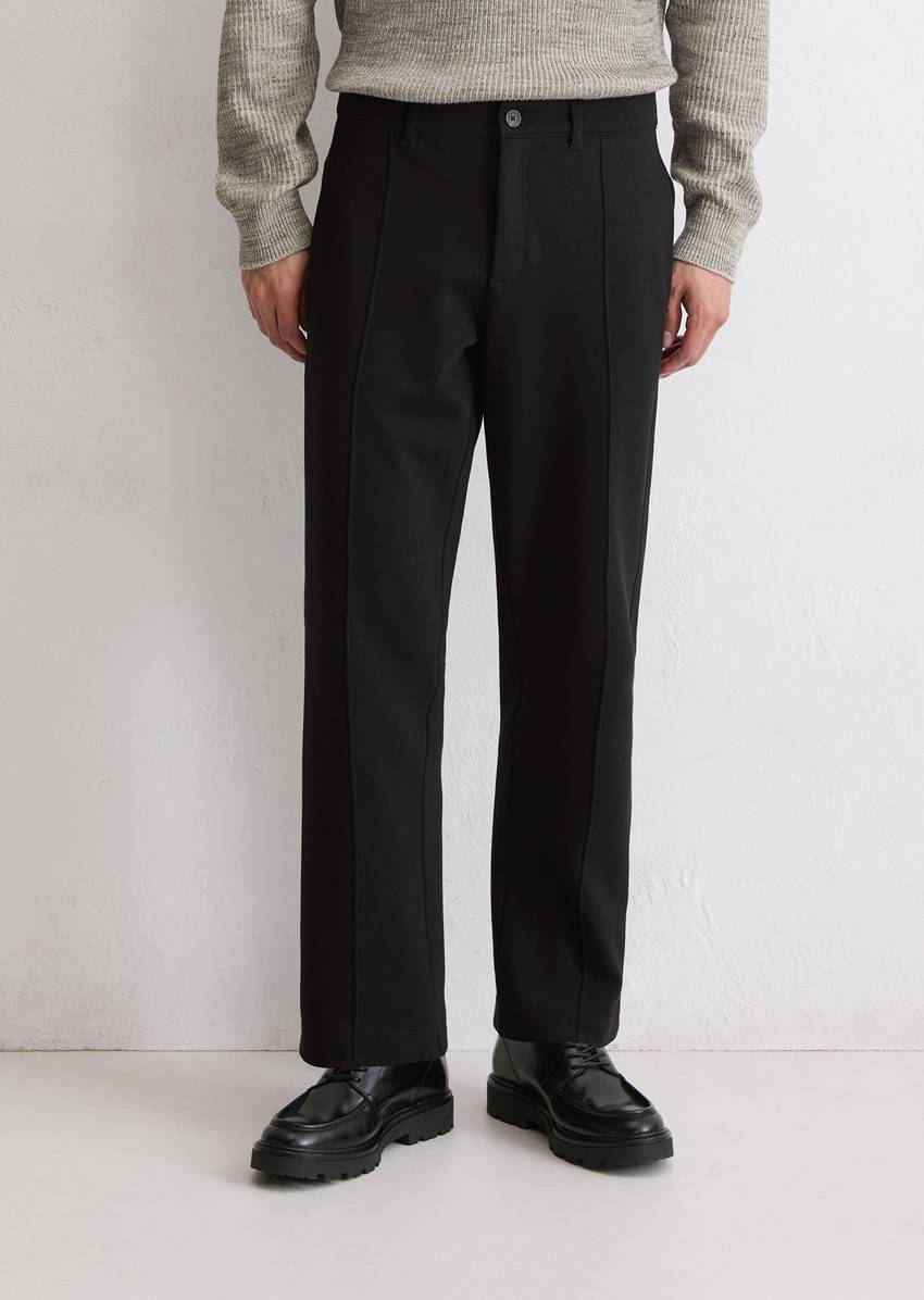 Relaxed jersey pants made from a stretchy organic cotton blend