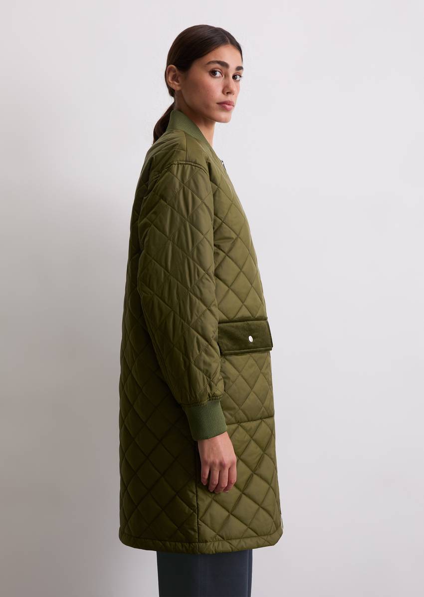 Blouson quilted coat regular made from recycled polyester