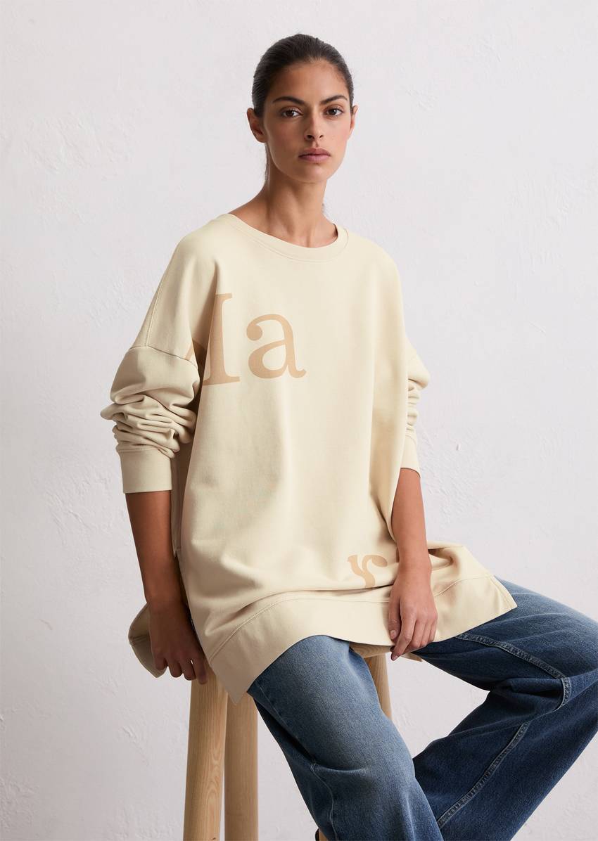 Logo sweatshirt loose made from organic cotton