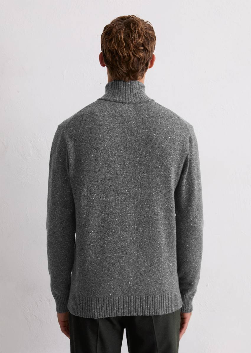 Troyer regular made from speckled tweed yarn