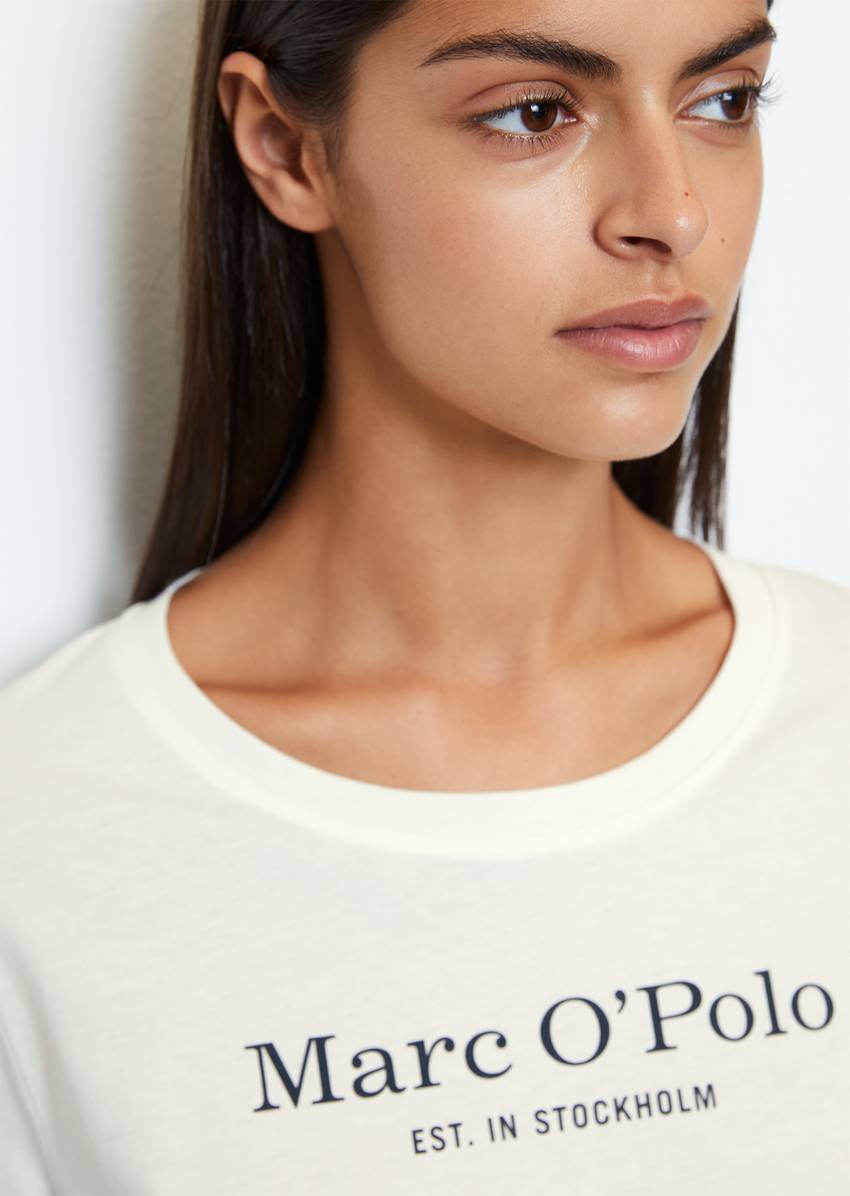 Long-sleeved lounge shirt made from organic cotton jersey