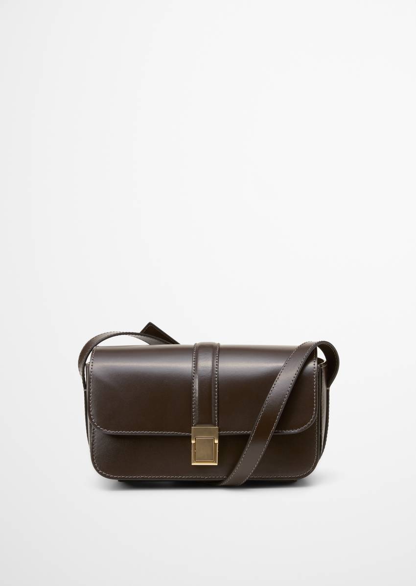 Shoulder bag small with elegant hinged clasp