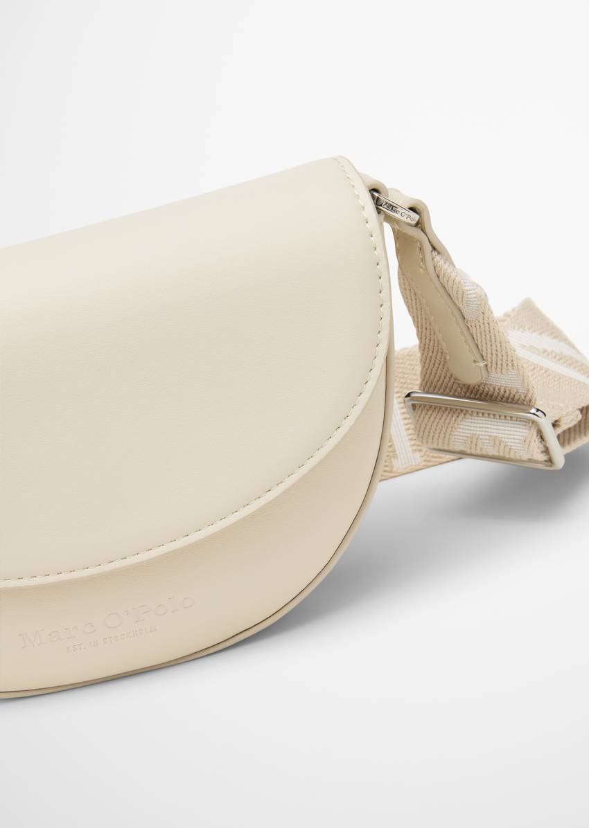 Shoulder bag small made from a leather alternative made from recycled polyester