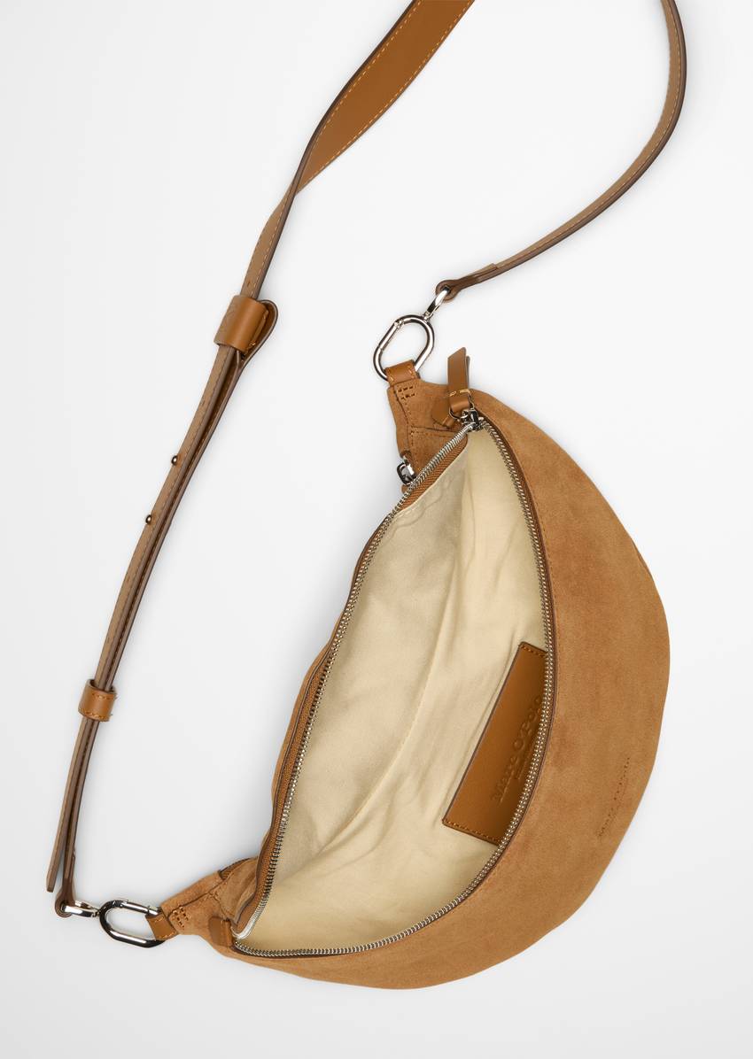 Fanny pack made from soft suede cowhide