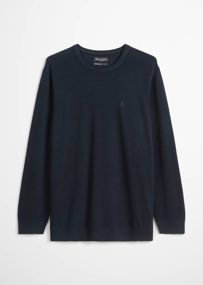 Sweater regular made from organic cotton piqué
