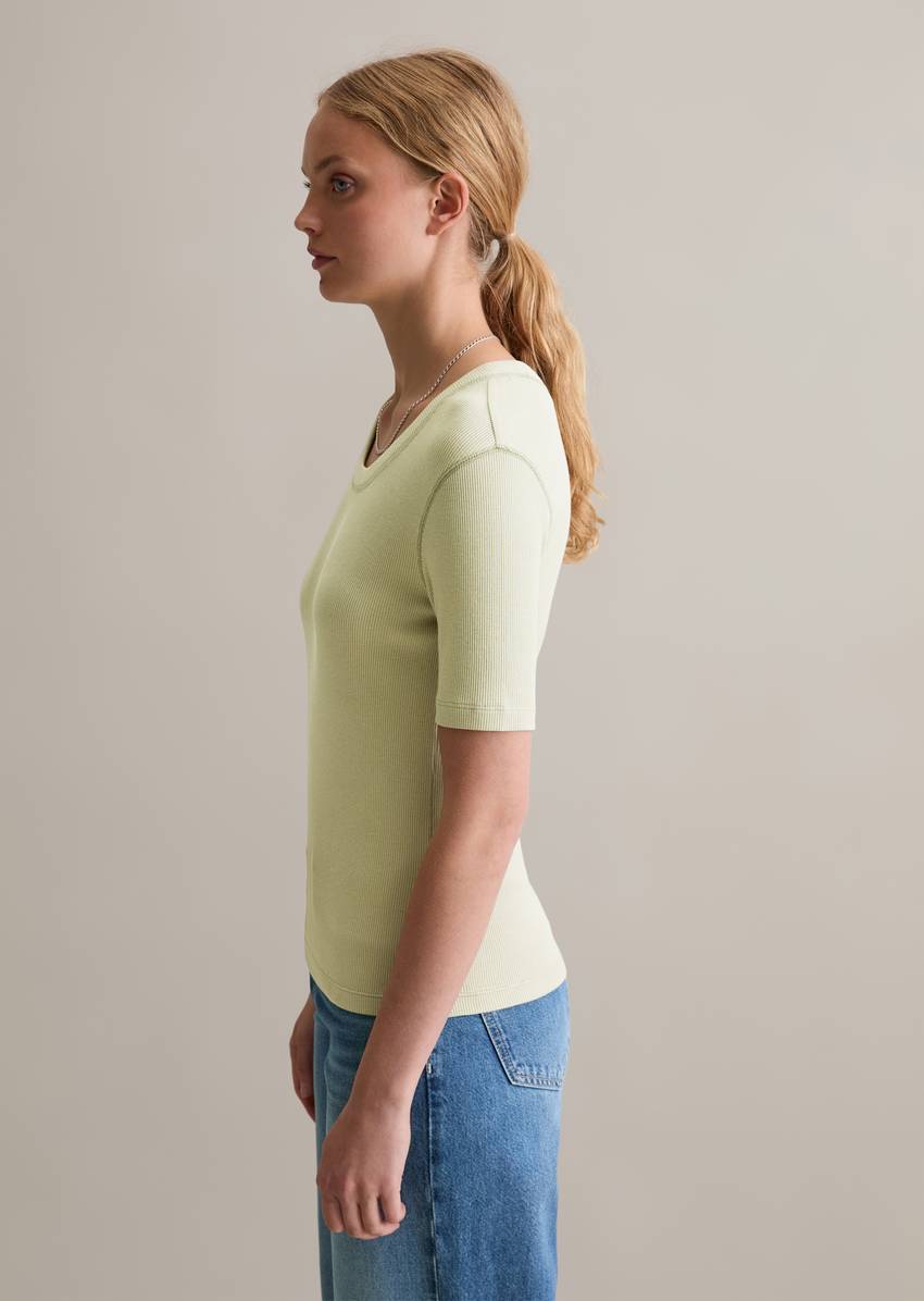 T-shirt slim made from soft organic cotton-modal stretch jersey