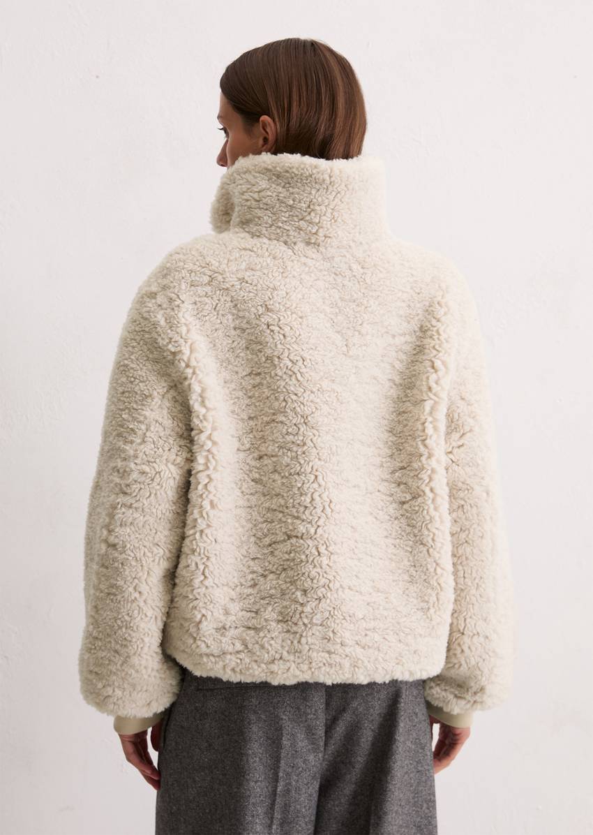 Teddy jacket regular made from recycled polyester