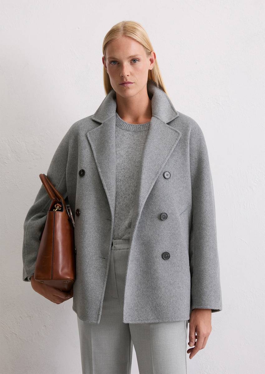 Caban jacket relaxed made from a wool mix