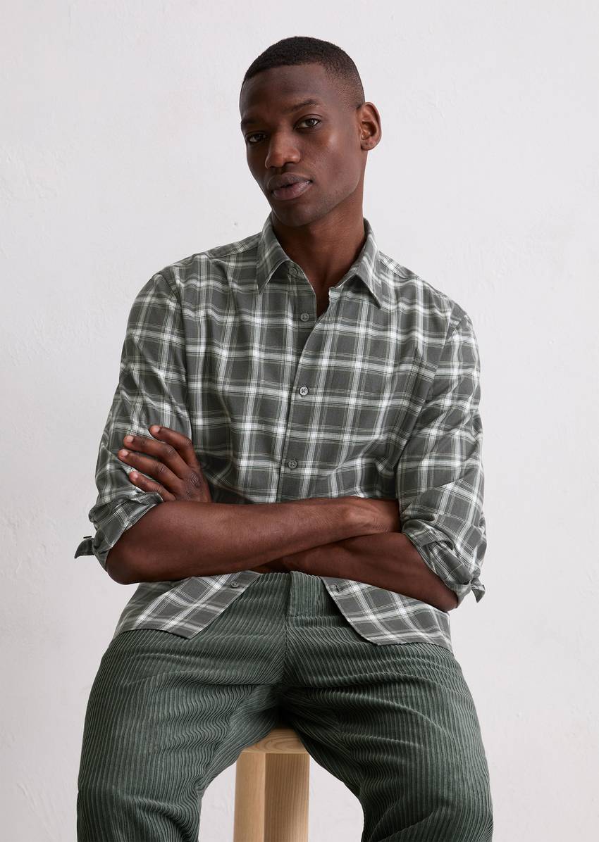 Regular shirt made from soft organic cotton flannel