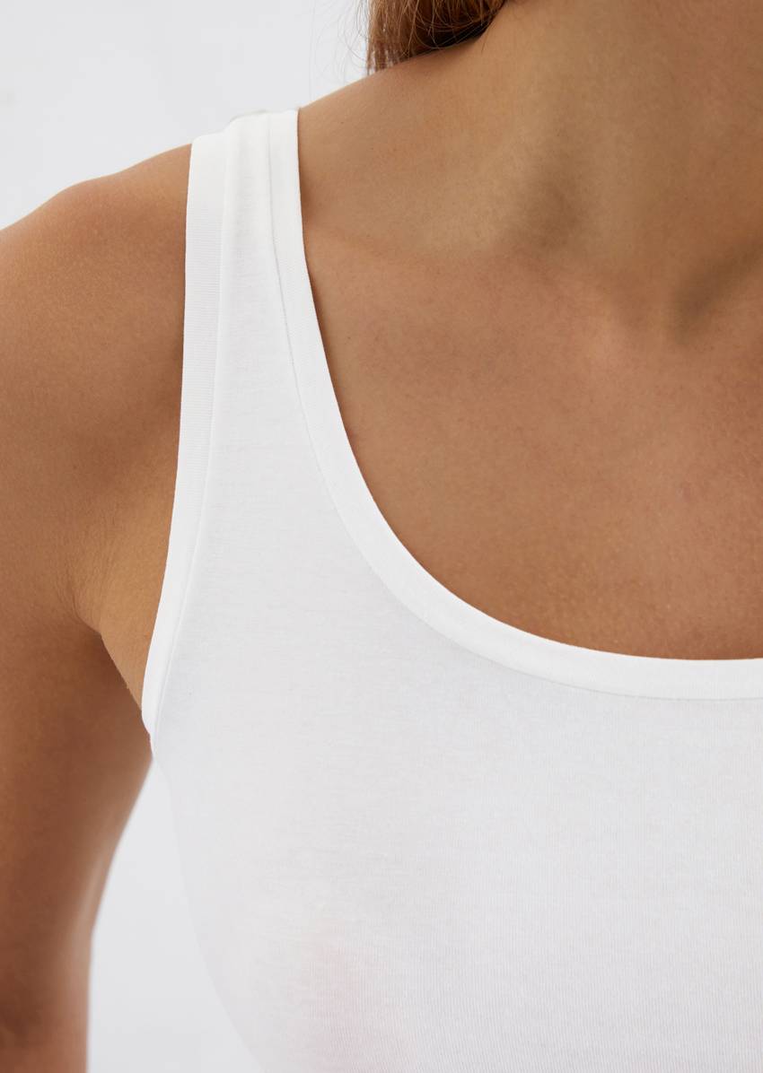 Tank top slim made from stretch single jersey