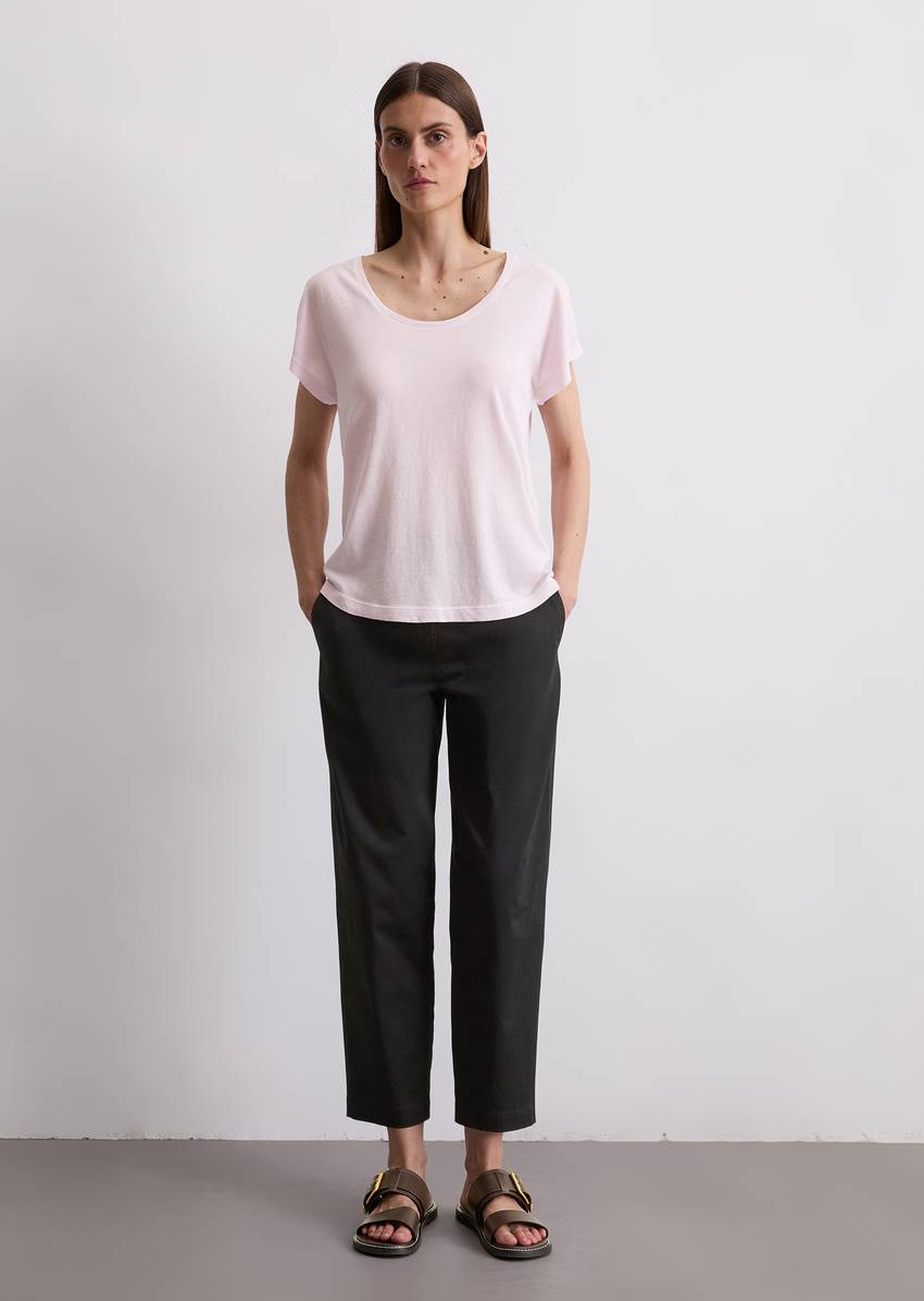 T-shirt regular made from a viscose/organic cotton blend